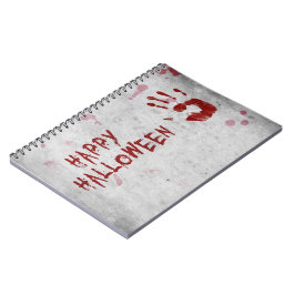 Bloody-handafdruk Halloween Notitieboek