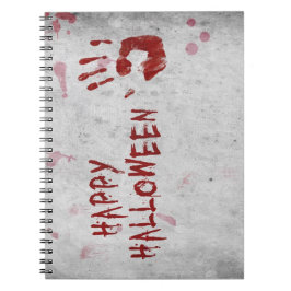 Bloody-handafdruk Halloween Notitieboek