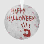 Bloody-handafdruk Halloween Ornament (achterkant)