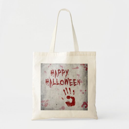 Bloody-handafdruk Halloween Tote Bag (Voorkant)