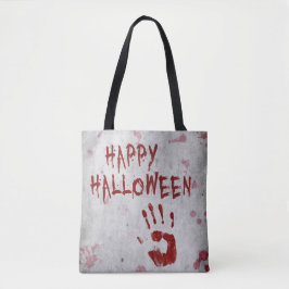 Bloody-handafdruk Halloween Tote Bag