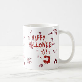 Bloody-handdruk Halloween - Mok