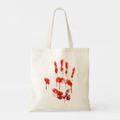 Bloody handdruk Horror Halloween Party Night Cost Tote Bag (Achterkant)