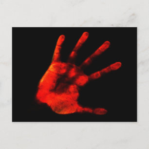 Bloody HandPrint Briefkaart
