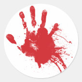 Bloody Handprint Sticker (Voorkant)
