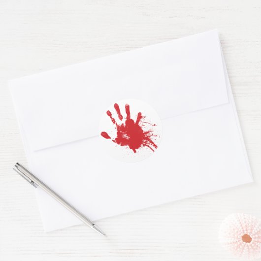 Bloody Handprint Sticker (Envelop)