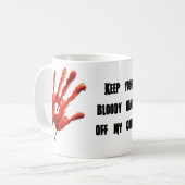Bloody Hands Coffee Mok (Voorkant links)