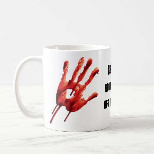 Bloody Hands Coffee Mok (Links)