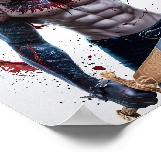 Bloody Handsome Vampire Warrior Poster Art (Hoek)