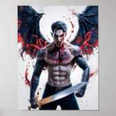 Bloody Handsome Vampire Warrior Poster Art (Voorkant)