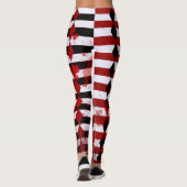 Bloody Harlequin Black, White en Red Leggings (Achterkant)