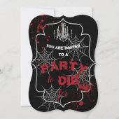 Bloody Haunted House Chandelier Halloween Party Kaart (Voorkant)