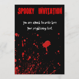 Bloody horror halloween uitnodiging