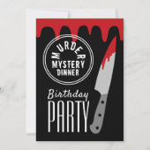 Bloody Knife, Murder Mystery Stamp Verjaardagsfees Kaart (Voorkant)