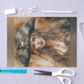 Bloody Lady Pirate Captain Decoupage Papier (Craft)