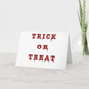 Bloody Letter-Trick or treat Kaart