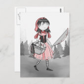 Bloody Lil Red v.2 Briefkaart (Voorkant / Achterkant)