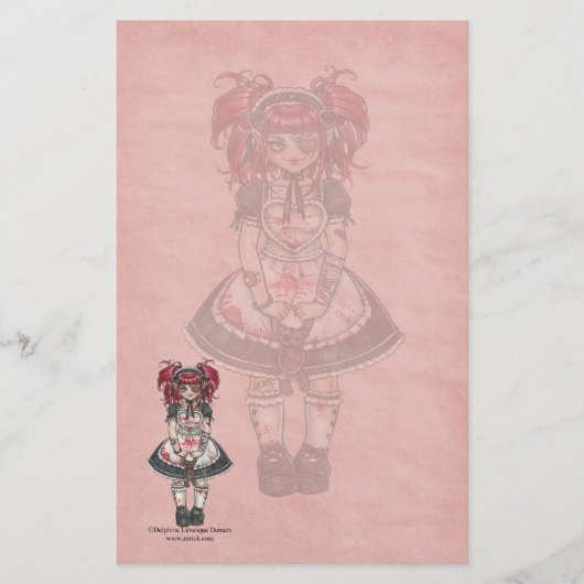 Bloody Lolita Gothic Stationery Briefpapier (Voorkant)