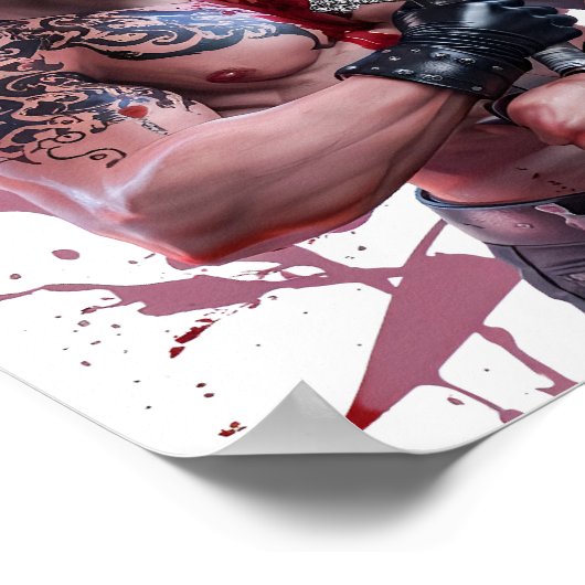 Bloody Male Vampire Warrior Poster Art (Hoek)