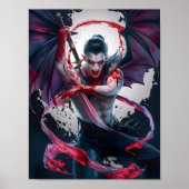 Bloody Male Vampire Warrior Poster Art (Voorkant)