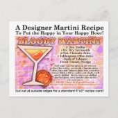 Bloody Martini Recept Briefkaart (Voorkant)