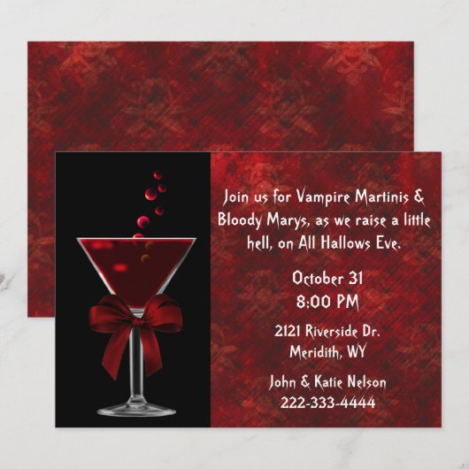 Bloody Mary All Hallows Eve Uitnodiging (Voorkant / Achterkant)