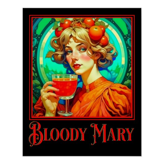 Bloody Mary Art Nouveau Perfect Poster (Voorkant)