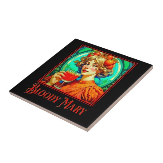 Bloody Mary Art Nouveau Tegeltje (Zijkant)