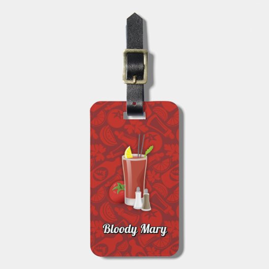 Bloody Mary Bagagelabel (Voorkant verticaal)