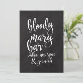 Bloody Mary Bar Betaalbaar bord ter bruiloft Kaart (Staand voorkant)