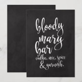 Bloody Mary Bar Betaalbaar bord ter bruiloft Kaart (Voorkant / Achterkant)