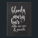 Bloody Mary Bar Betaalbaar bord ter bruiloft Kaart<br><div class="desc">Een elegant rand bruiloft bord,  kenmerkt de tekst "Bloody Mary bar,  wodka,  mix,  specerijen & tuinachtig"in een extraverte manuscriptdoopvont,  voegt de borsteltextuur een spontaan en playful gevoel toe. De achtergrondkleur kan aan uw behoeften en voorkeuren worden aangepast. Neem contact met mij op als u een speciaal verzoek hebt.</div>