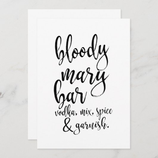 Bloody Mary Bar - Betaalbaar bruiloft (Voorkant / Achterkant)