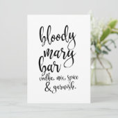 Bloody Mary Bar Betaalbaar Trouwbord (Staand voorkant)