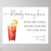 Bloody Mary Bar Drink Bord Poster (Voorkant)