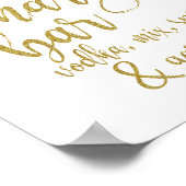 Bloody Mary Bar Gold Glitter 8x10 Wedding Sign Poster (Hoek)