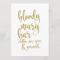 Bloody Mary Bar Gouden Betaalbaar Huwelijk Bord