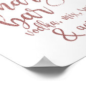 Bloody Mary Bar Roos Gold Glitter 8x10 Sign Poster (Hoek)