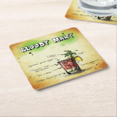 Bloody Mary Bartender Drink Recipe Kartonnen Onderzetters (Schuin)