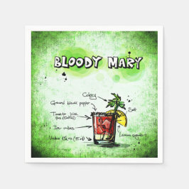 Bloody Mary Bartender Drink Recipe Servetten