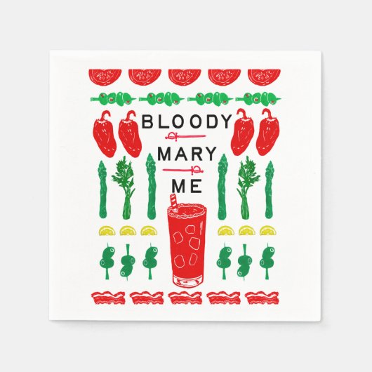 Bloody Mary Bev Naps Servet (Voorkant)