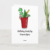 Bloody Mary Birthday Pun Kaart (Achterkant)