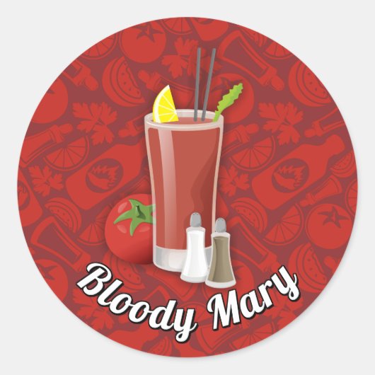 Bloody Mary Classic Round Sticker (Voorkant)