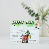 Bloody Mary Cocktail Briefkaart (Staand voorkant)