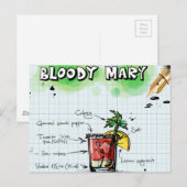Bloody Mary Cocktail Briefkaart (Voorkant / Achterkant)