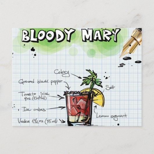 Bloody Mary Cocktail Briefkaart (Voorkant)