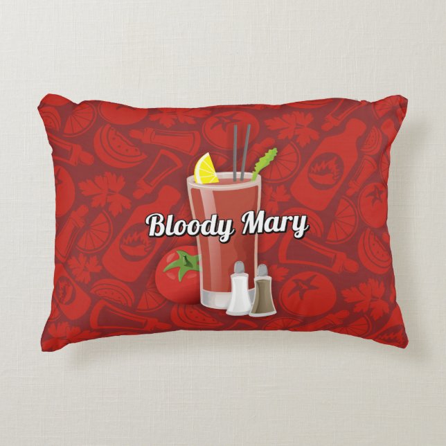 Bloody Mary Cocktail Decoratief Kussen (Voorkant)