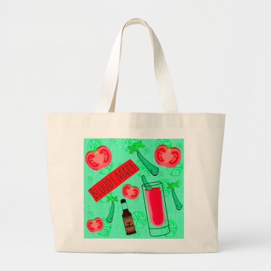 Bloody Mary Cocktail Grote Tote Bag (Voorkant)