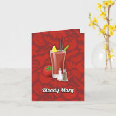 Bloody Mary Cocktail Kaart (Gele Bloem)