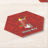 Bloody Mary Cocktail Kartonnen Onderzetters (Schuin)